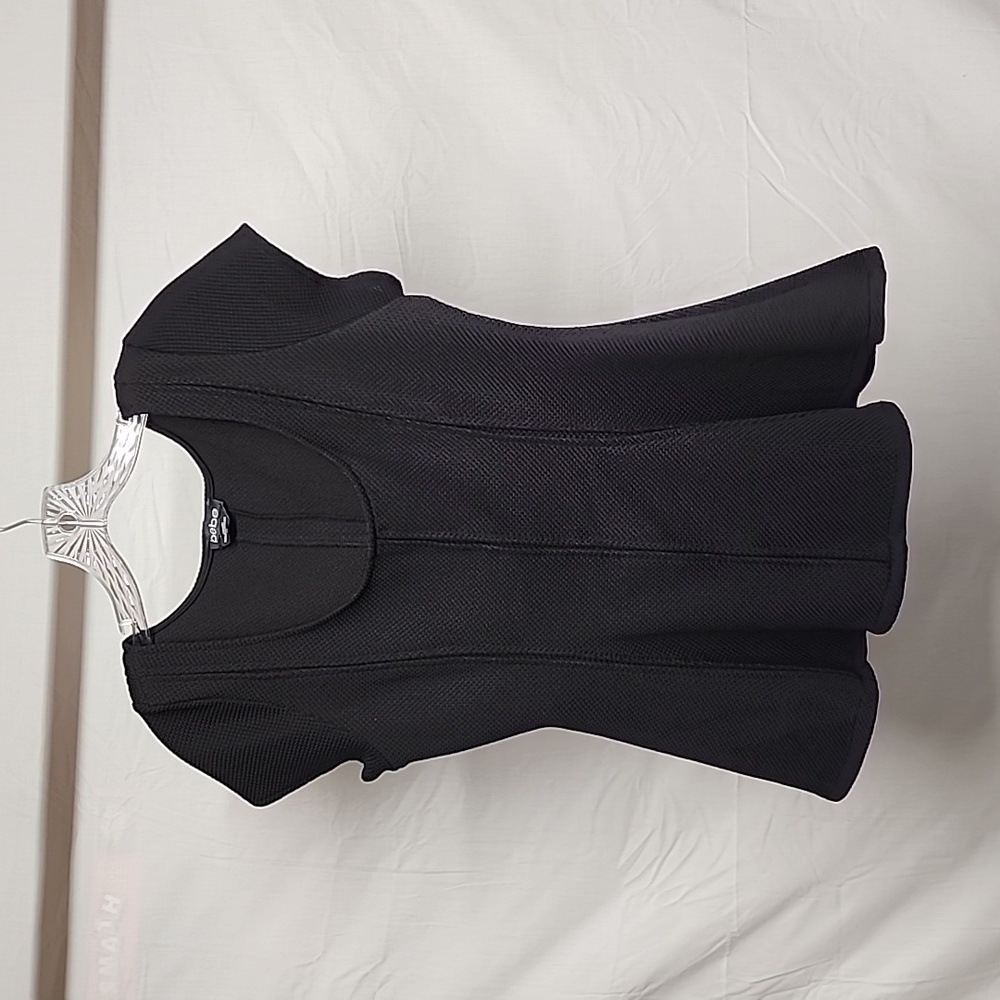Bebe Black Fitted Top